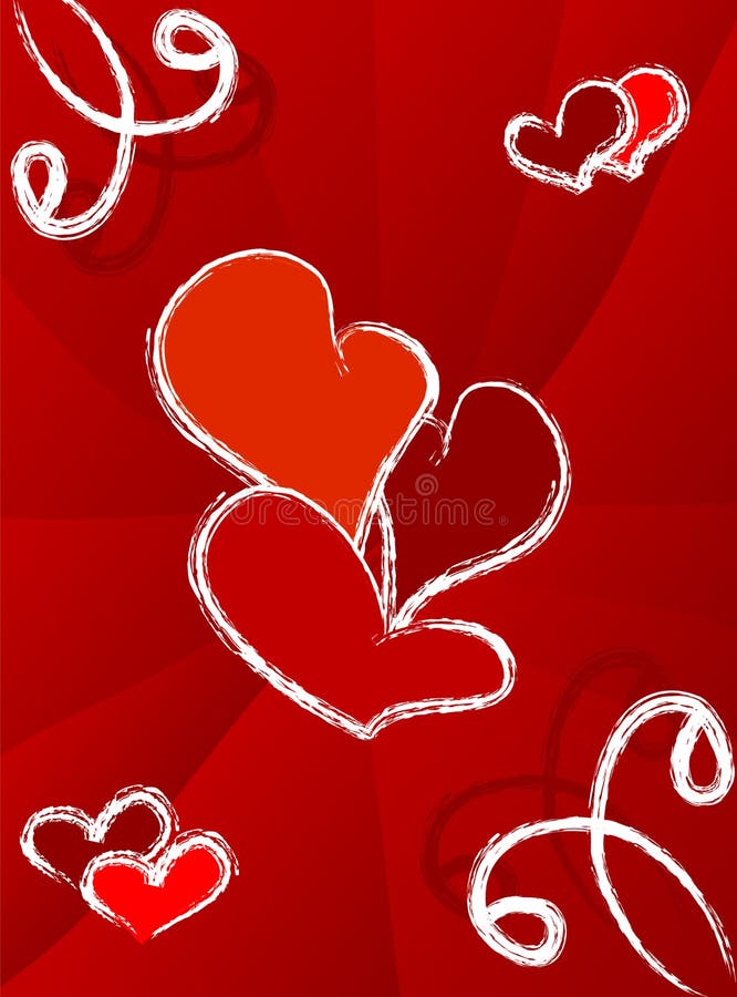 Abstract love illustration: hearts background. Friendship borders vectors