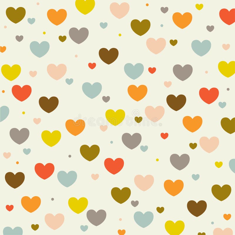 Hearts seamless pattern stock vector. Illustration of love - 12448606
