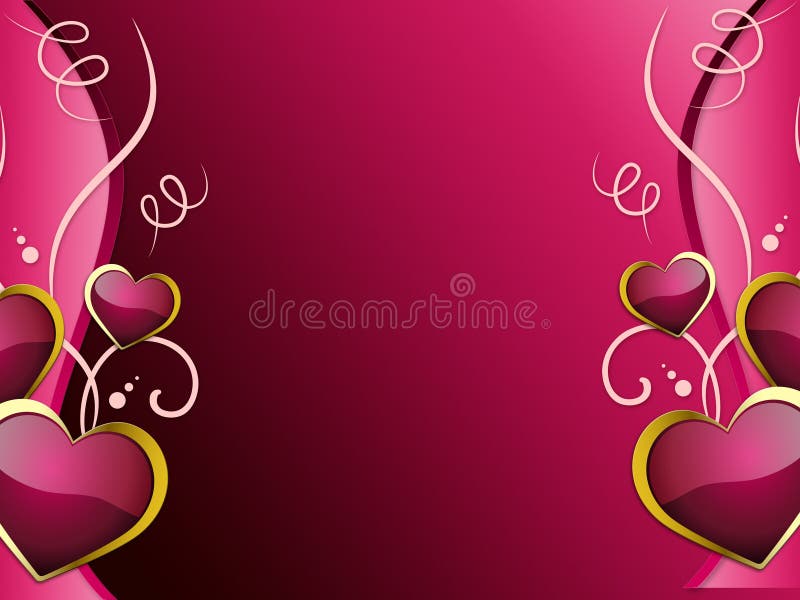 Hearts Background Shows Romantic Wallpaper Or Passionate Love