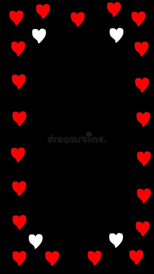 Hearts on a Black Background Wallpaper Stock Illustration - Illustration of  framing, love: 171457801