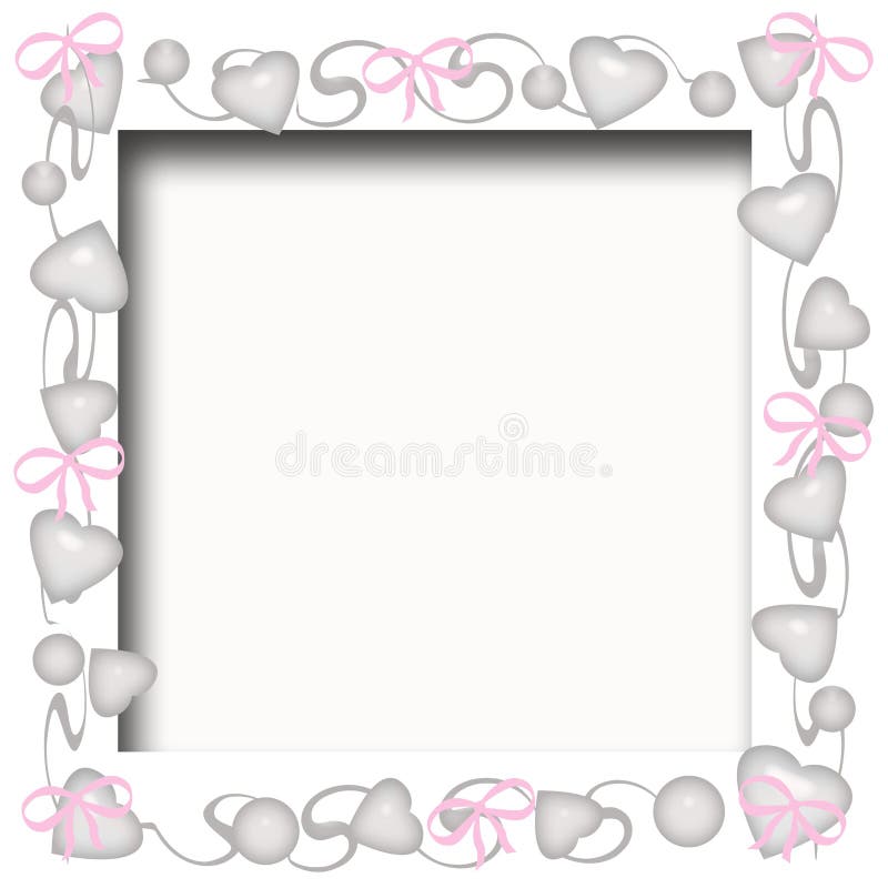 Hearts and bows frame