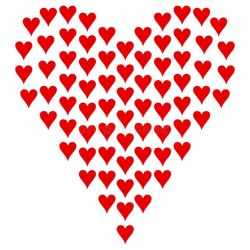Hearts. Card suit icon vector, playing cards symbols vector royalty free illustration