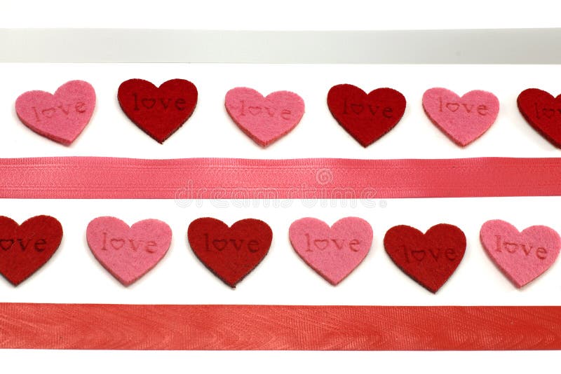 Hearts and colours ribbons