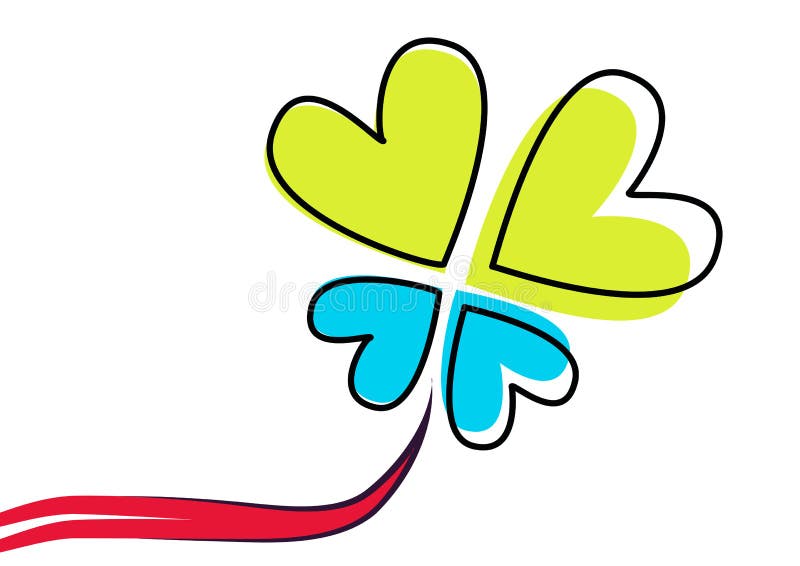 Hearts flower - vector