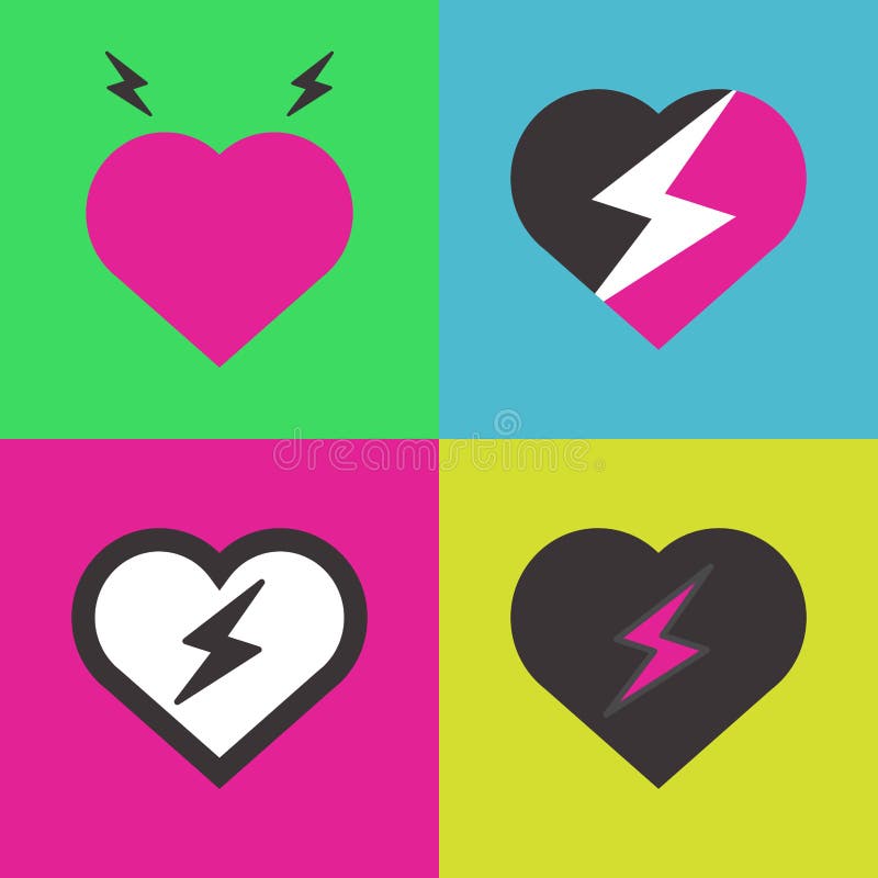 Set of Abstract Banner Backgrounds with Lightning. Stock Vector