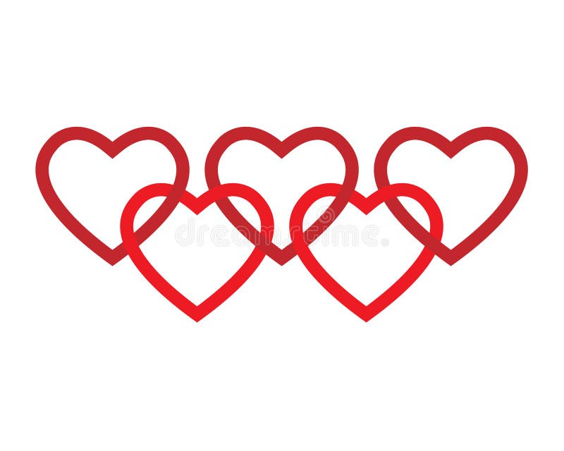 Hearts logo vector illustration
