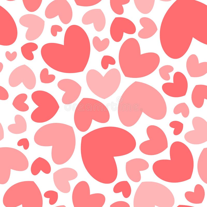 Heart Shape Seamless Pattern Stock Vector - Illustration of gift
