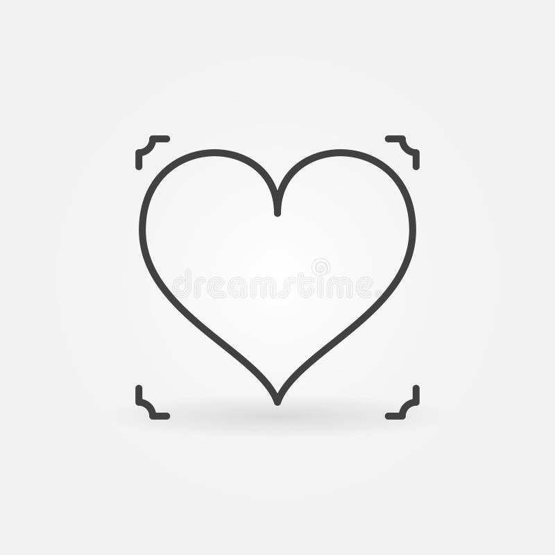 Hearts Playing Card Suit concept vector simple line icon or symbol stock illustration