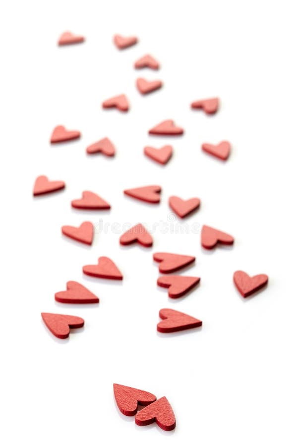 Heart Sprinkles in Red, Pink and White on a Pile Stock Photo Image of