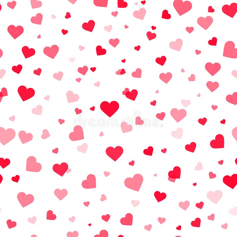 Hearts Romantic Seamless Pattern Background, Cute Valentine Design. Texture  for Wallpapers, Fabric, Wrap, Web Page Backgrounds, Stock Vector -  Illustration of hearts, frame: 170009507