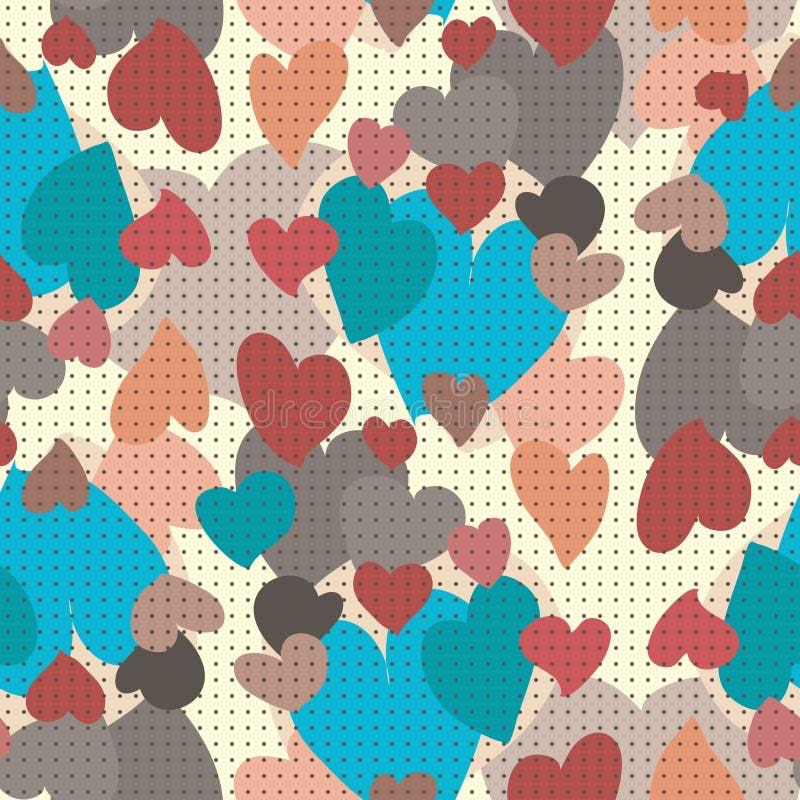 Hearts seamless pattern