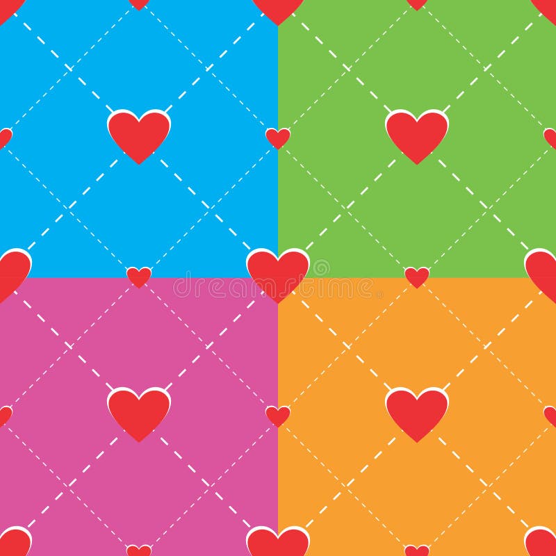 Hearts seamless pattern