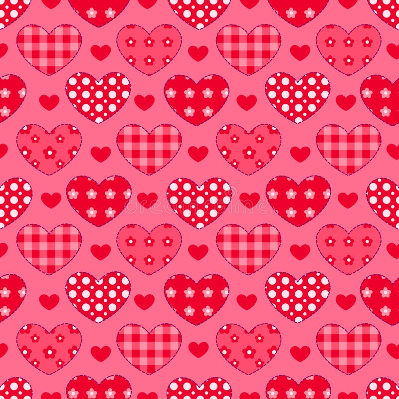 Hearts seamless pattern