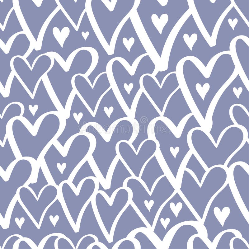 Hearts Seamless Vector Pattern Stock Vector - Illustration of print ...