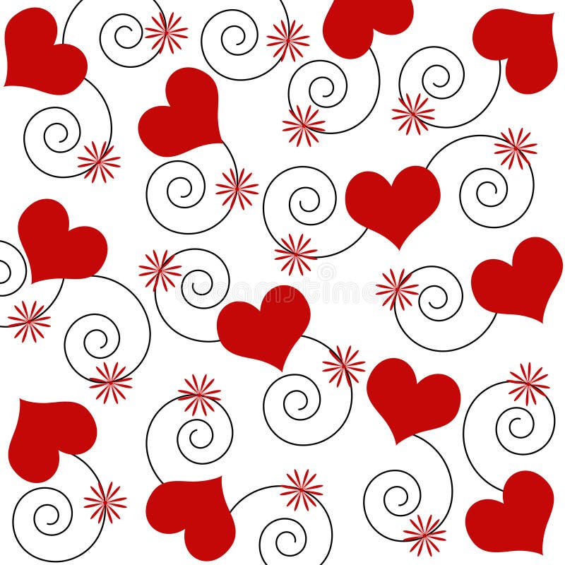 Hearts And Swirls Royalty Free Stock Image - Image: 7831946