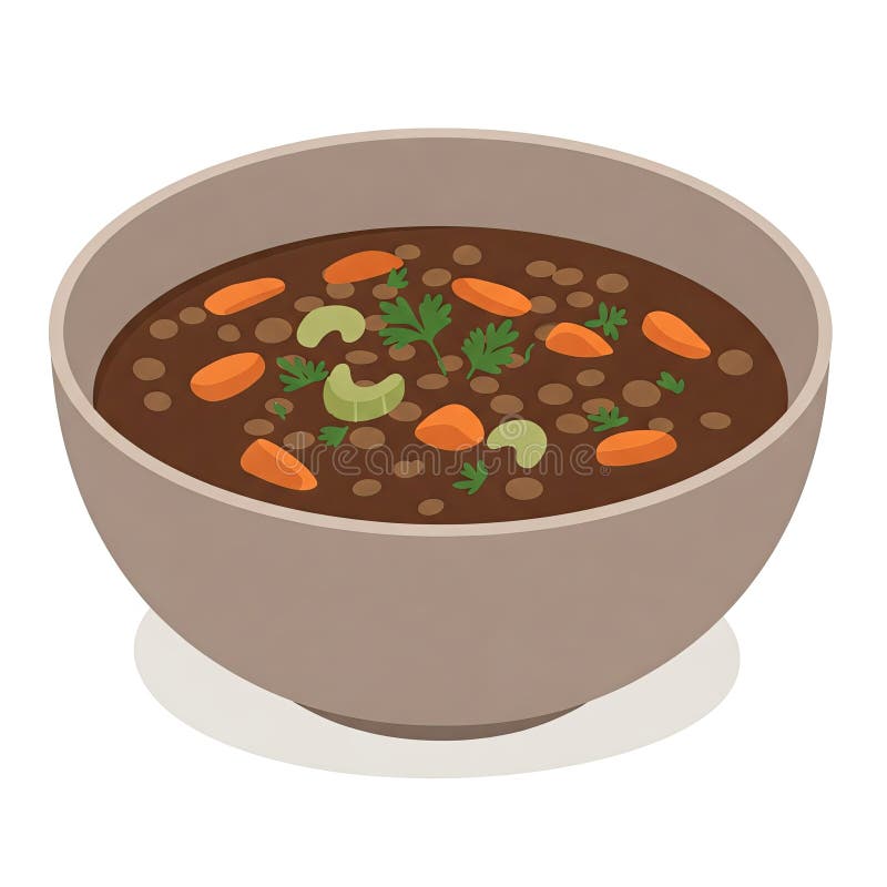 Hearty Lentil Soup lizenzfreie abbildung