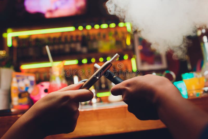 Heatnotburn Tobacco Product Technology. Ecigarette before Smoking. Stock Image Image of