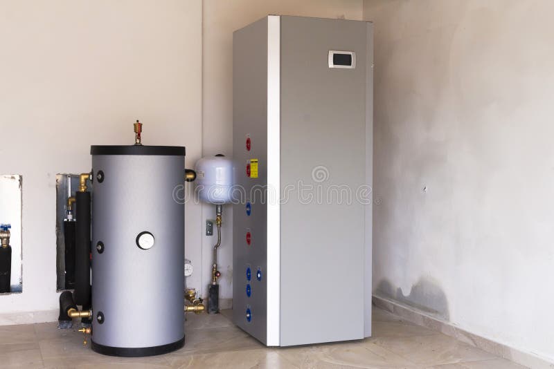 Heat pump air - water for heating in the boiler room