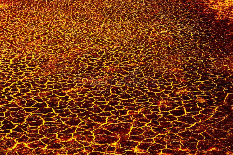 Heat red cracked ground texture