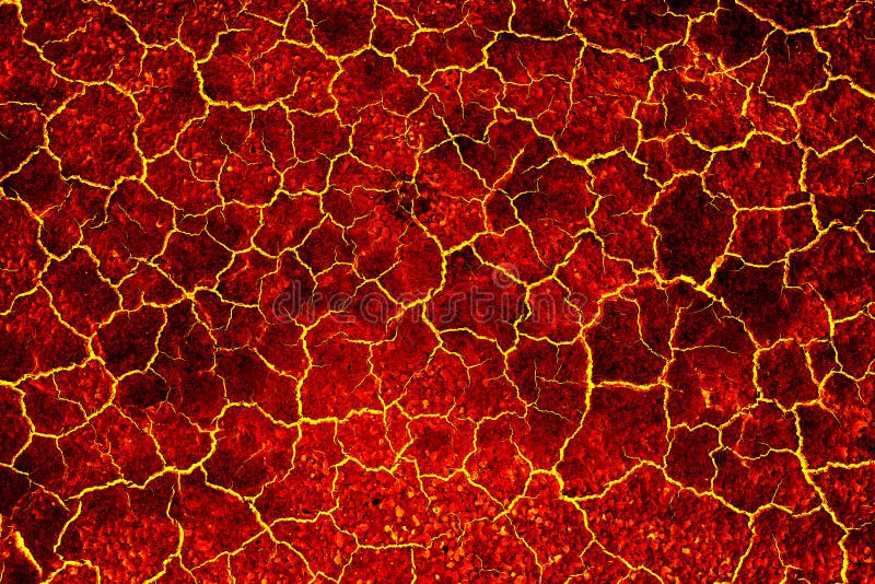 Heat red cracked ground texture