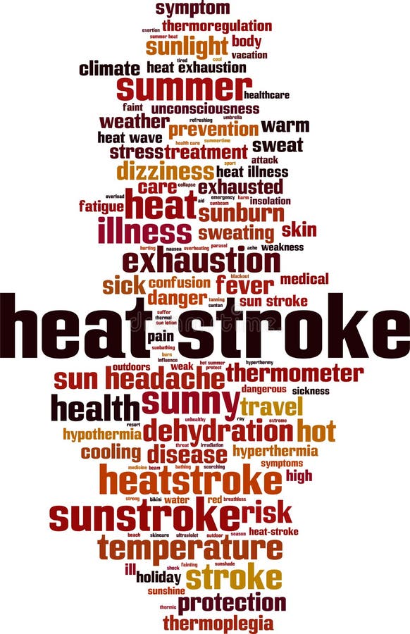 Heat stroke word cloud stock vector. Illustration of heat 170469912