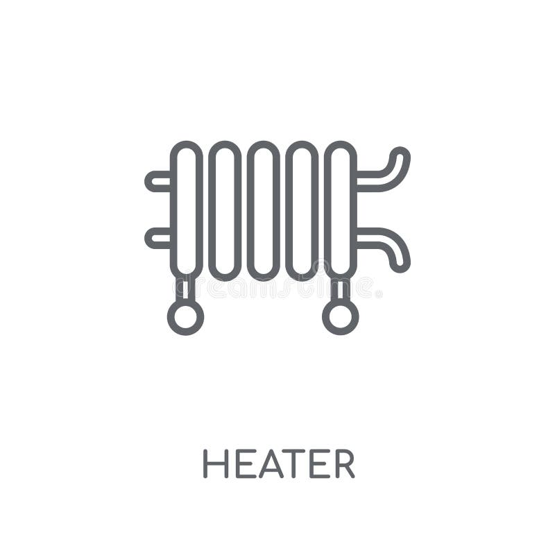 Heater Linear Icon. Modern Outline Heater Logo Concept on White Stock