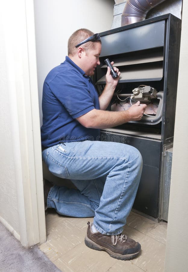 Heater Repair Man stock photo. Image of tester, gear 27415728