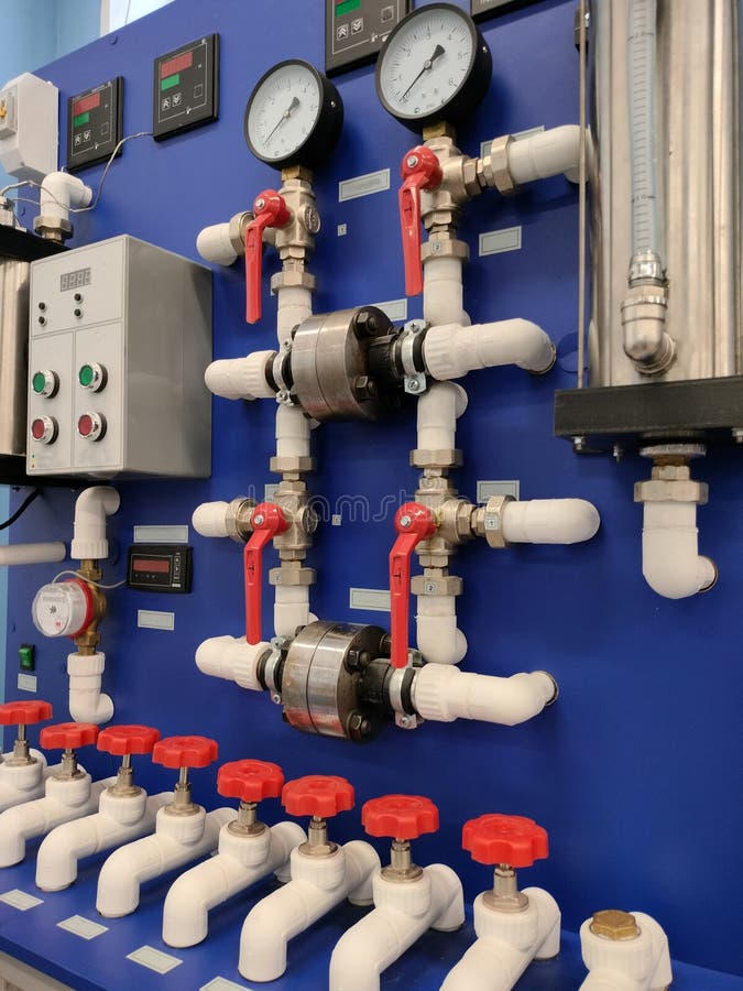 Heating Connection System. a Pump for a Water Underfloor Heating System