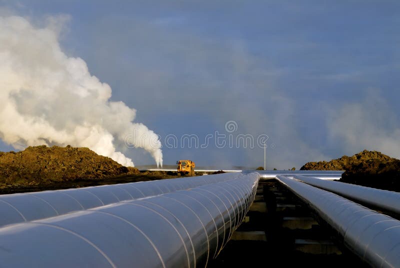 Heating pipes in Iceland