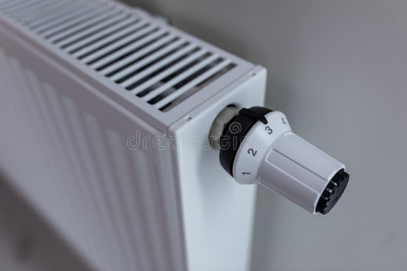 Heating White Radiator Radiator in Living Room. Heating Stock Image