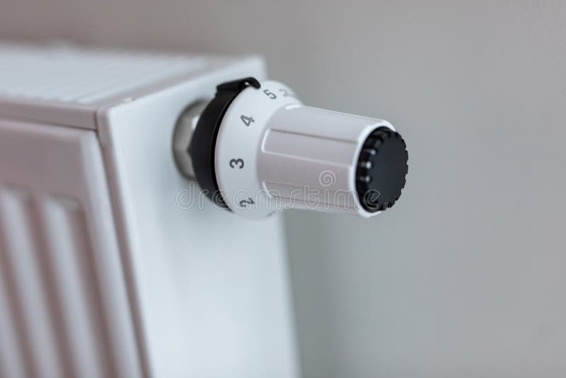 Heating White Radiator Radiator in Living Room. Heating Stock Photo