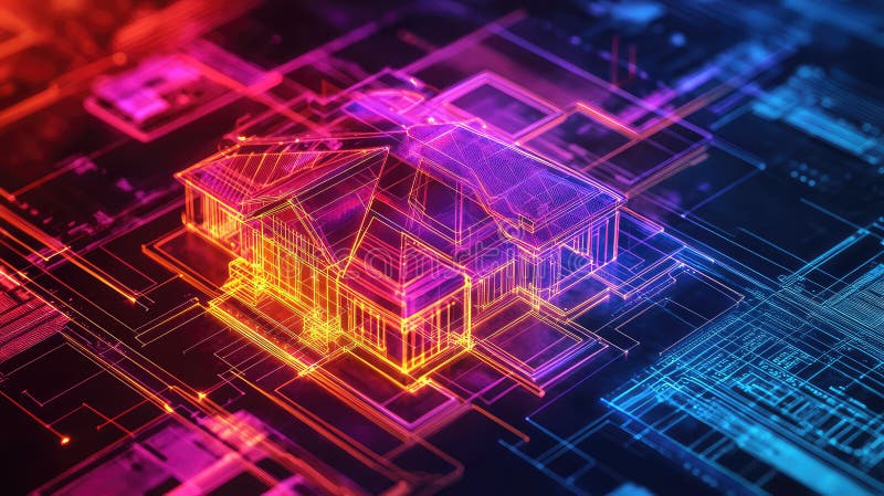 Heatmap high tech scheme for x ray of property pricing heatmap royalty free illustration