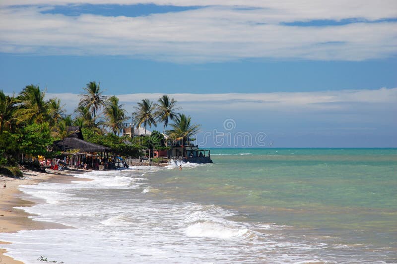 Porto Seguro : A warm beach in the brazilian northwest famous town. A heaven in earth. Serene beach atmosphere stock images, royalty-free photos and pictures