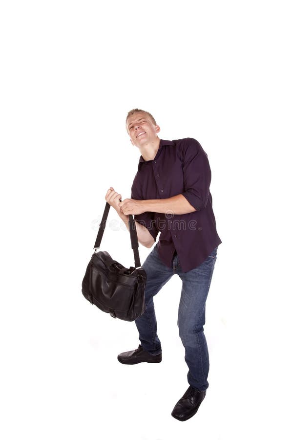 Young Adult Woman With Heavy Shopping Bags Stock Image Image of heavy