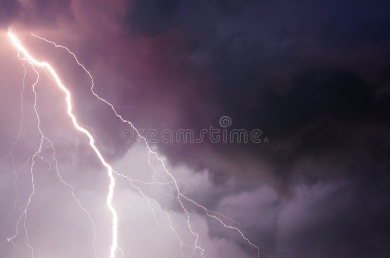Heavy clouds bringing thunder, lightnings and storm royalty free stock images