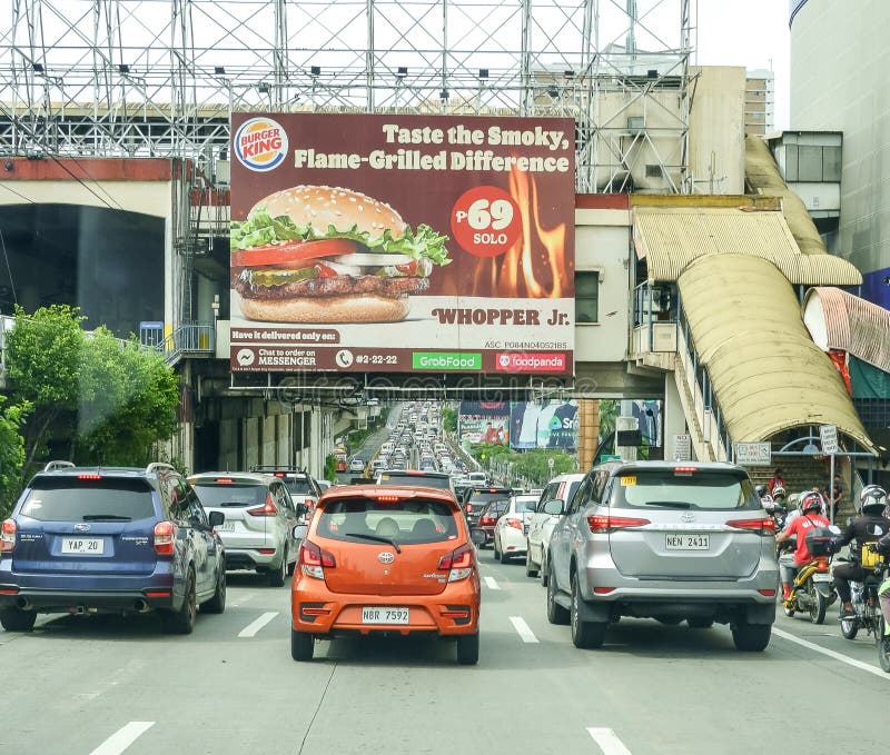 Heavy commuter traffic on EDSA Avenue, Manila