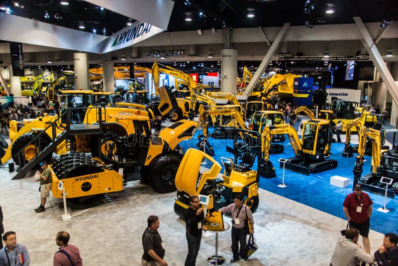 Heavy Construction Equipment Display at Con Expo Editorial Image