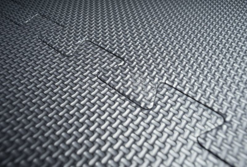 Heavy Duty Black Rubber Flooring Tiles Inside A Gym Stock Photo