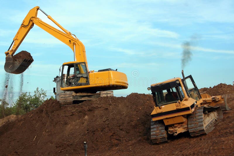 Heavy Equipment in Operation stock image Heavy Equipment in Operation stock image