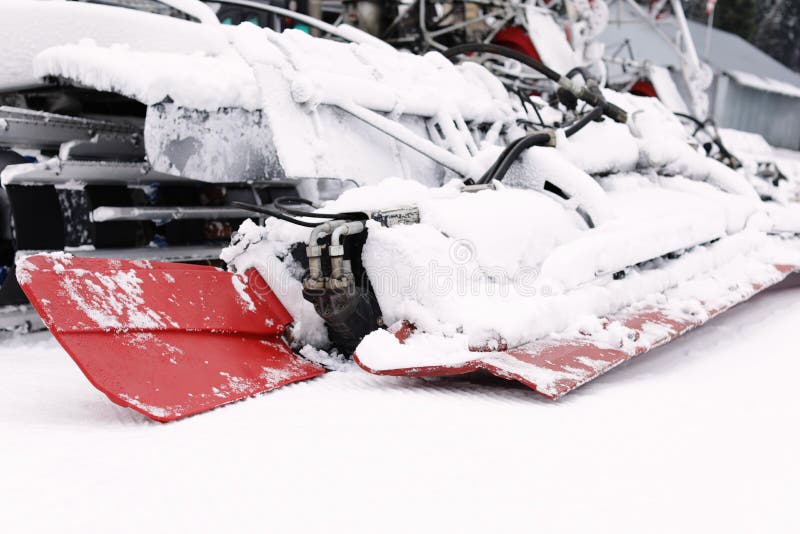 Heavy Equipment for Snow Removal Outdoors Stock Image Image of
