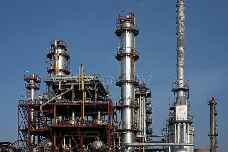 Heavy industry chemical factory stock images