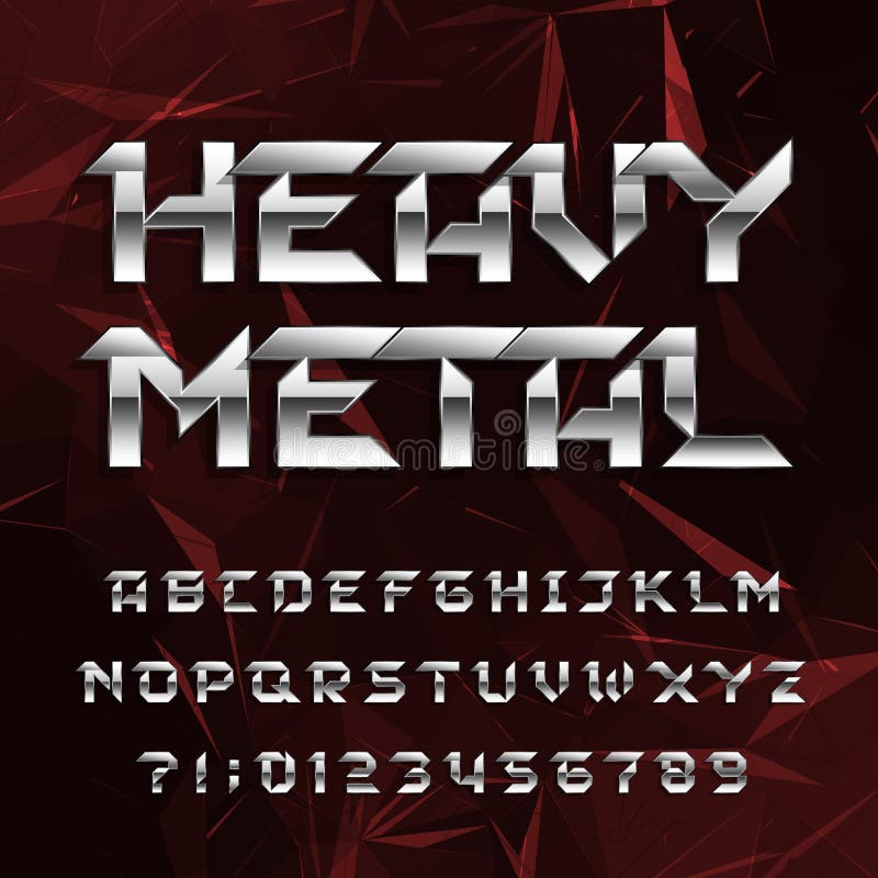 3d Heavy Metal Alphabet Font Metal Effect Letters And Numbers Stock  Illustration - Download Image Now - iStock