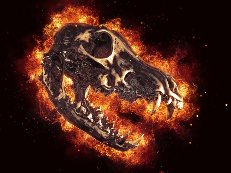 Flaming Skull Tattoo Style Vector Illustration Stock Vector - Illustration  of hell, devil: 6256285