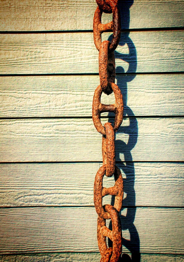Heavy Rusted Chain Hanging Vertically Stock Image Image of tools
