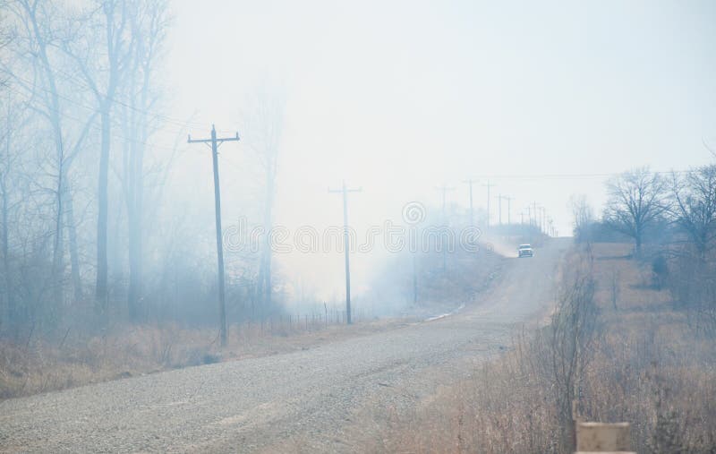 Heavy Smoke and Heat from a Raging Wildfire Stock Image Image of