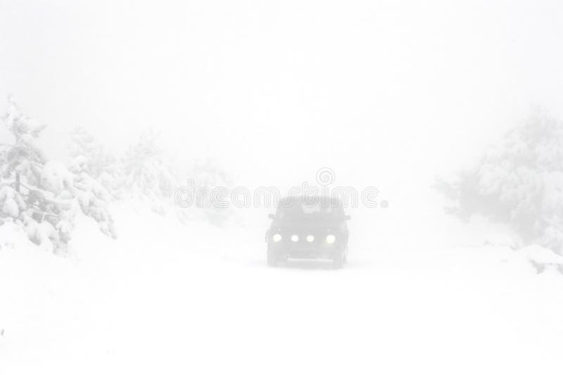 Heavy snow on the road