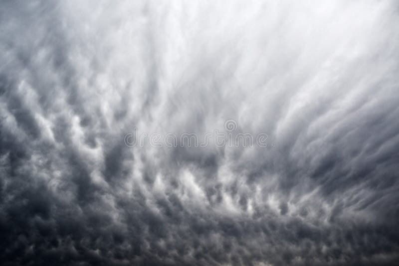 Heavy storm clouds bringing the cold winter weather