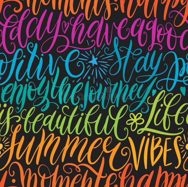 Heb een goede dag, blijf positief, geniet van de reis, is het leven mooi, de zomer vibes, het gelukkige ogenblikkenhand van lette vector illustratie Heb een goede dag, blijf positief, geniet van de reis, is het leven mooi, de zomer vibes, het gelukkige ogenblikkenhand van lette vector illustratie