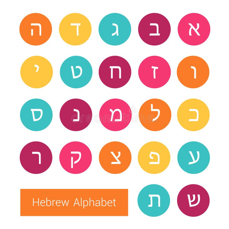 Download Hebrew alphabet stock vector. Illustration of gimel ...