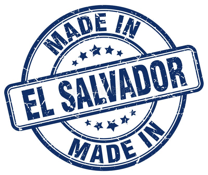 hecho en el sello de El Salvador